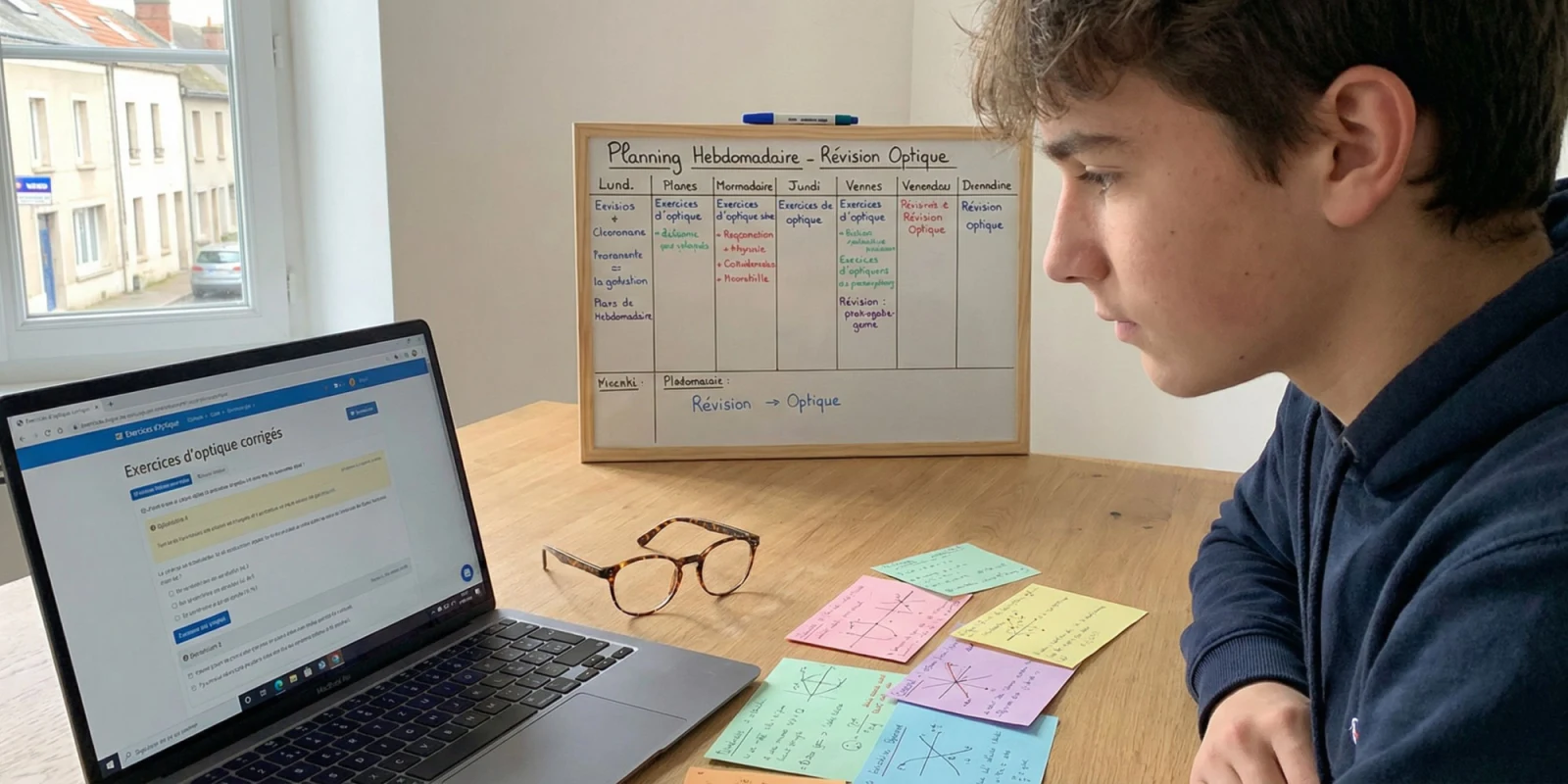 Méthode de révision pour le contrôle continu en Optique
