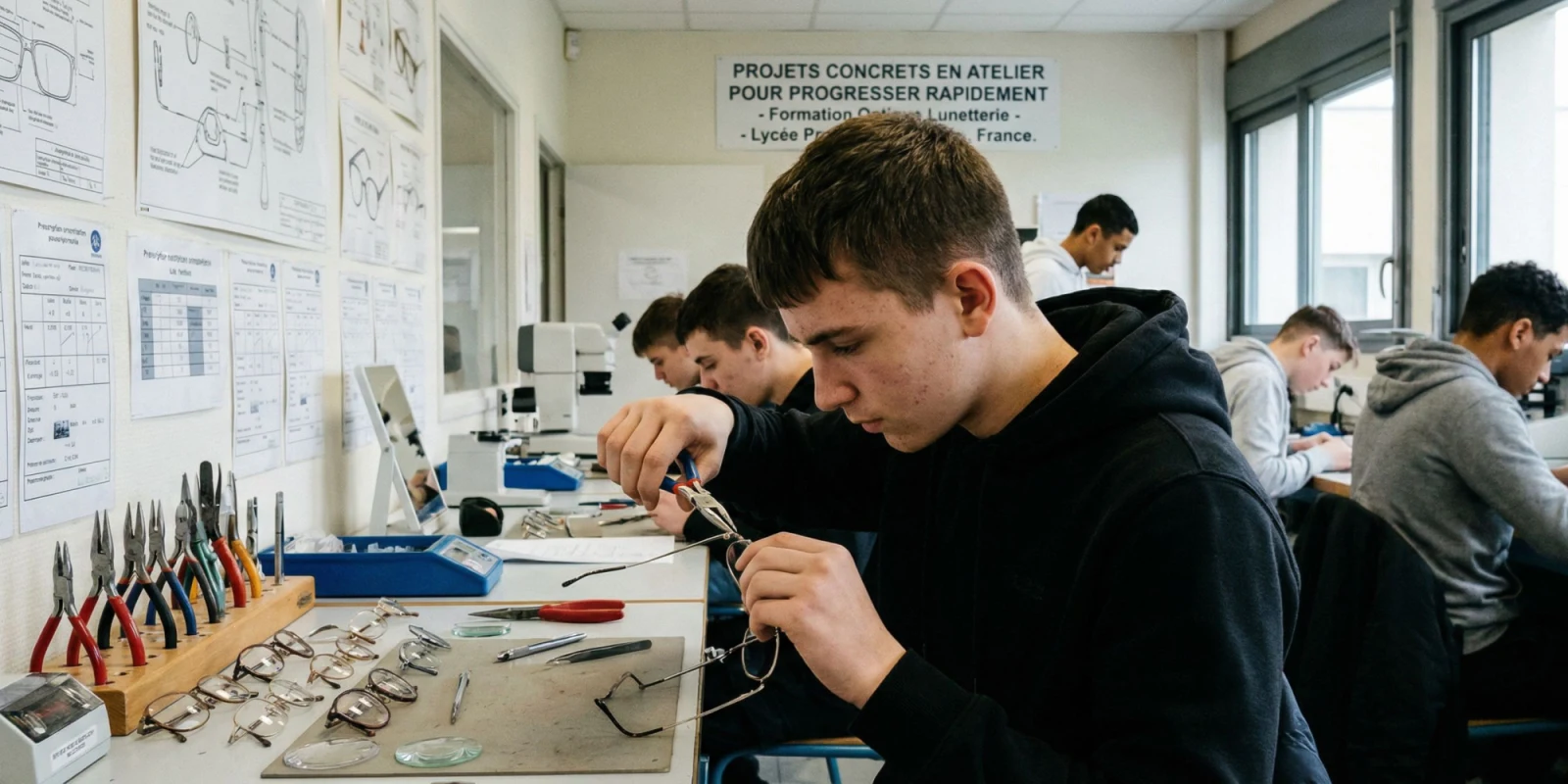 Projets d'Atelier en Bac Pro OL : Progresser Rapidement en Lunetterie